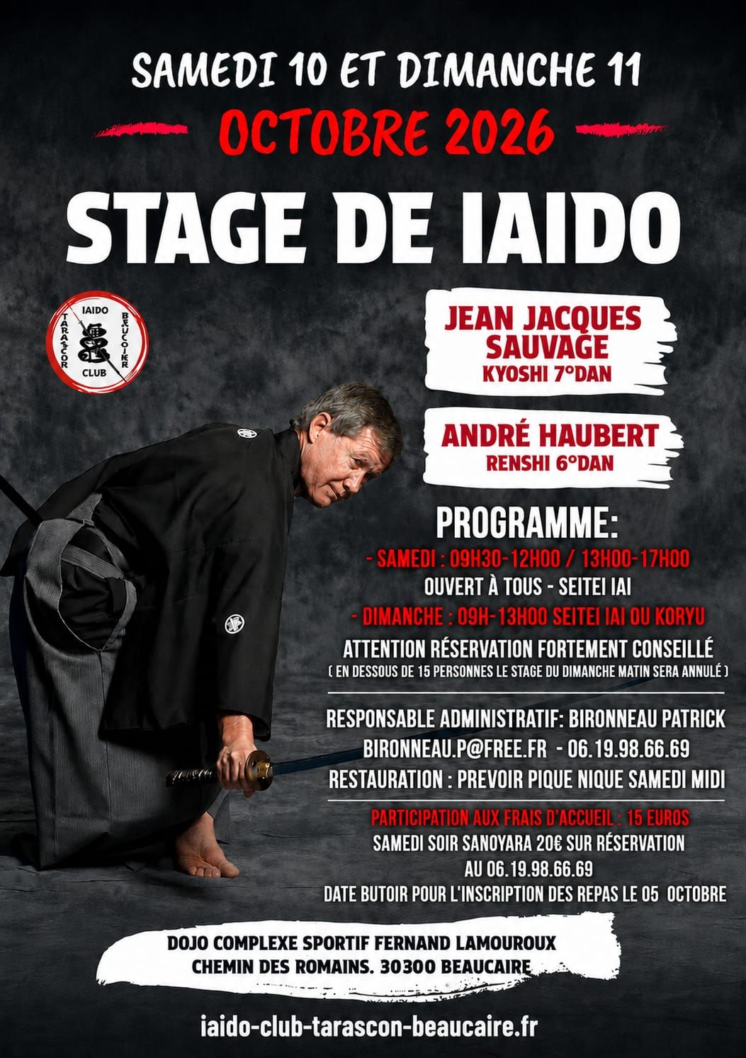 Stage de Iaido les 10 & 11 Octobre 2026