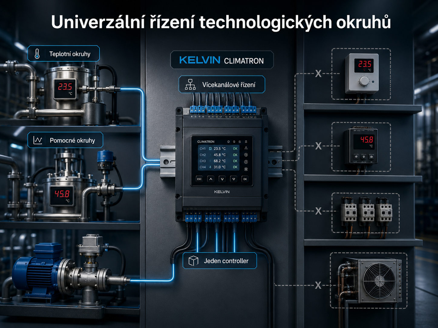 Univerzální řízení technologických okruhů