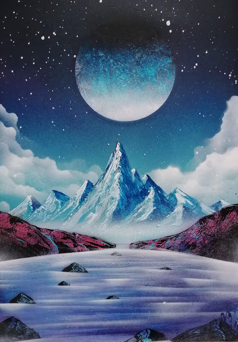 The Moon Above the Last Peak