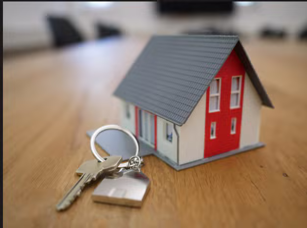 Model house with keys