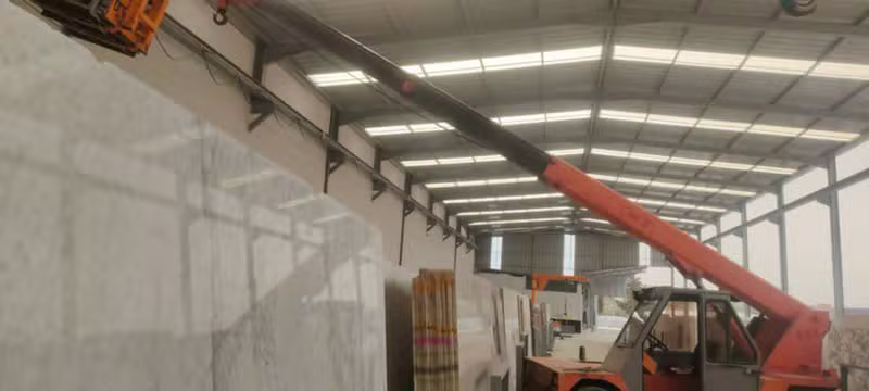 Inside corrugated metal industrial facility