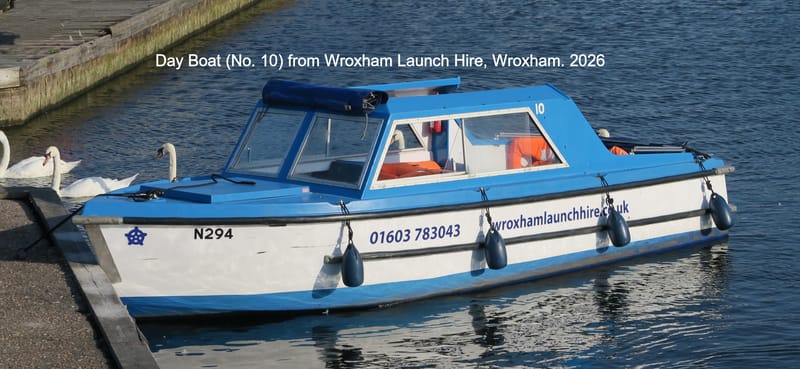 Day Boat from Wroxham Launch Hire. 2026