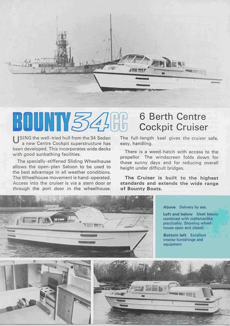 Bounty Boats Brochure's (1980's)