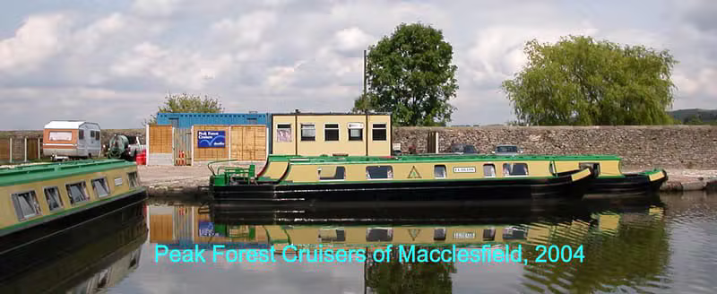 UK canal boat scenic view