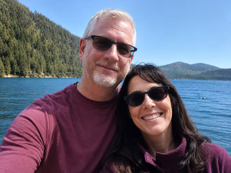 Lakeside couple