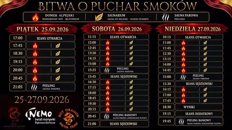 Harmonogram Bitwa o Puchar Smoków