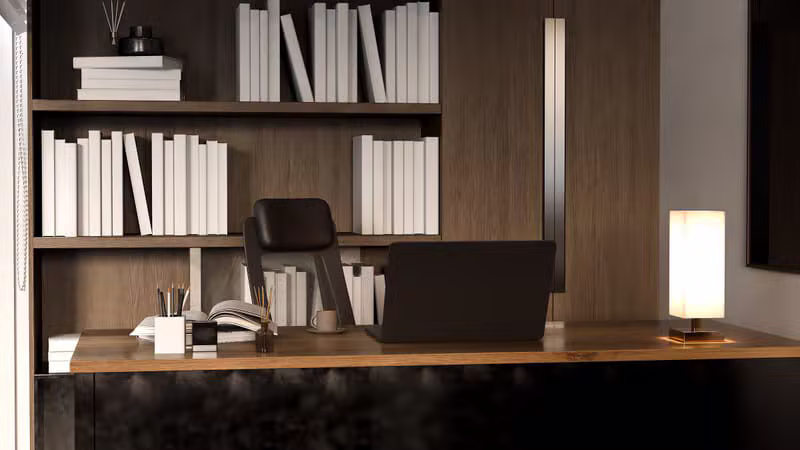 Elegant home office library with book marketing strategies