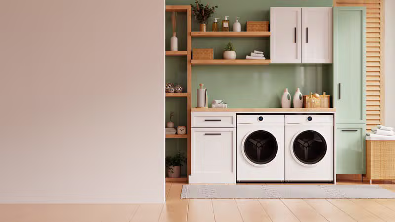Clean laundry room