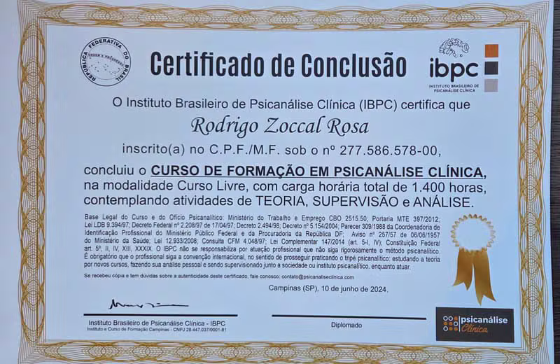 Formação em Psicanálise