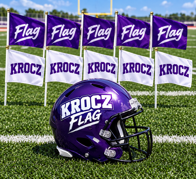 Youth athletes practicing flag football as a team
