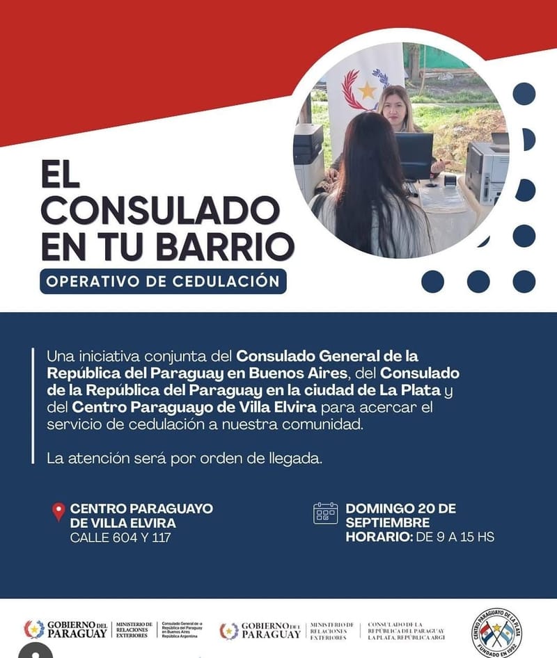 Operativo de cedulación: "El Consulado en tu Barrio" llega a Villa Elvira