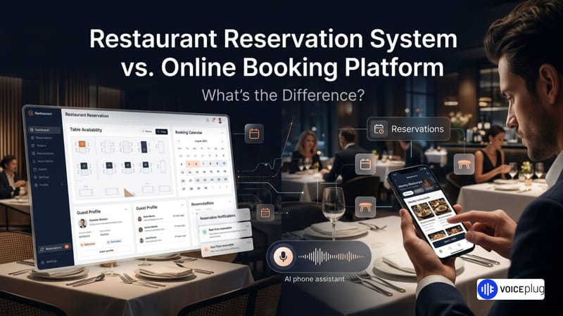 Restaurant Reservation System vs. Online Booking Platform: What’s the Difference?