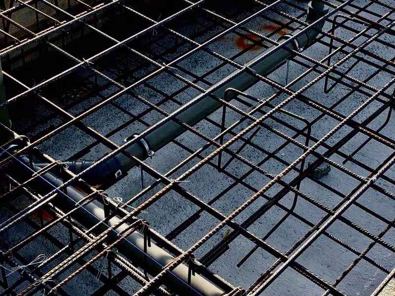 Construction detail and rebar