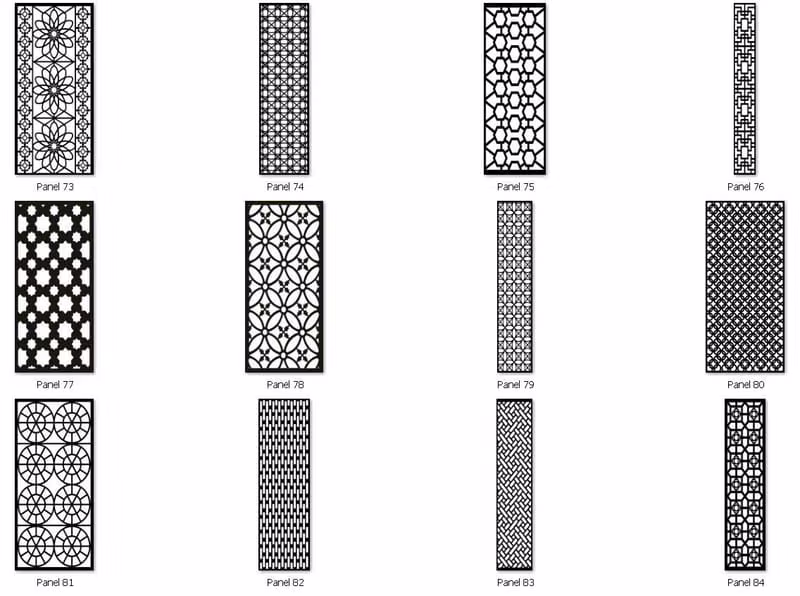 Laser cut panel pattern sheet