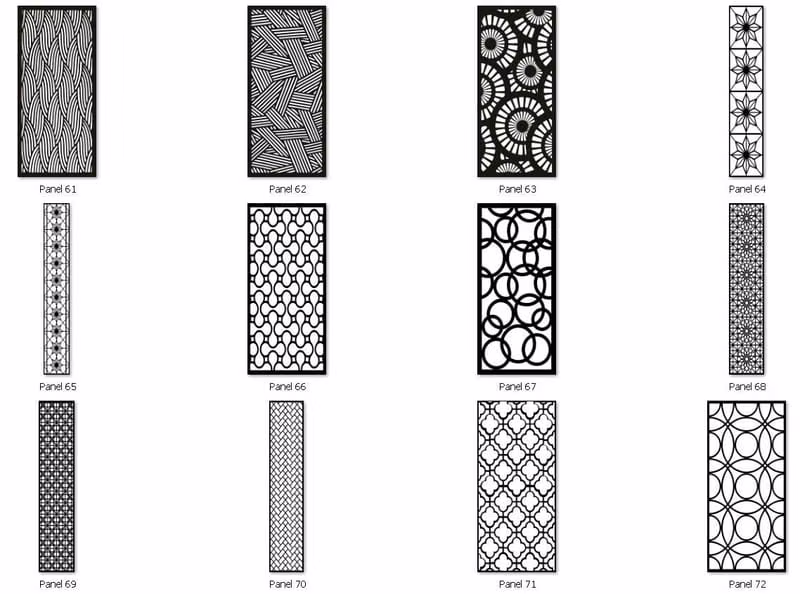 Laser cut panel pattern sheet