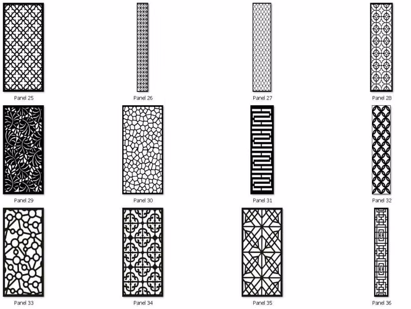 Laser cut panel pattern sheet