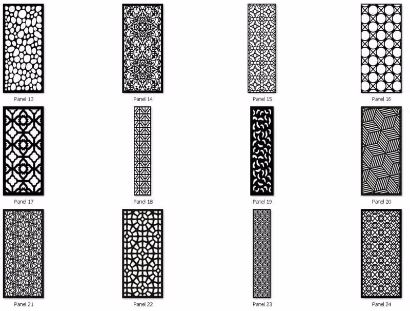 Laser cut panel pattern sheet