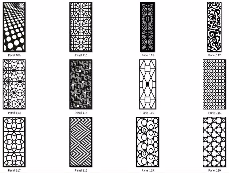 Laser cut panel pattern sheet