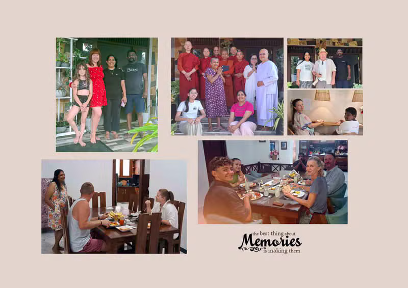 Collage of guests and happy memories at Mahaweli Haven
