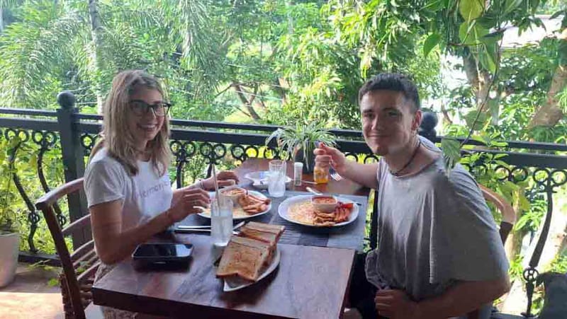 Family enjoying breakfast together