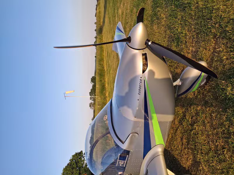 Light aircraft in flight
