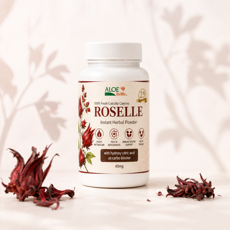 Roselle Lynn Tea product packaging