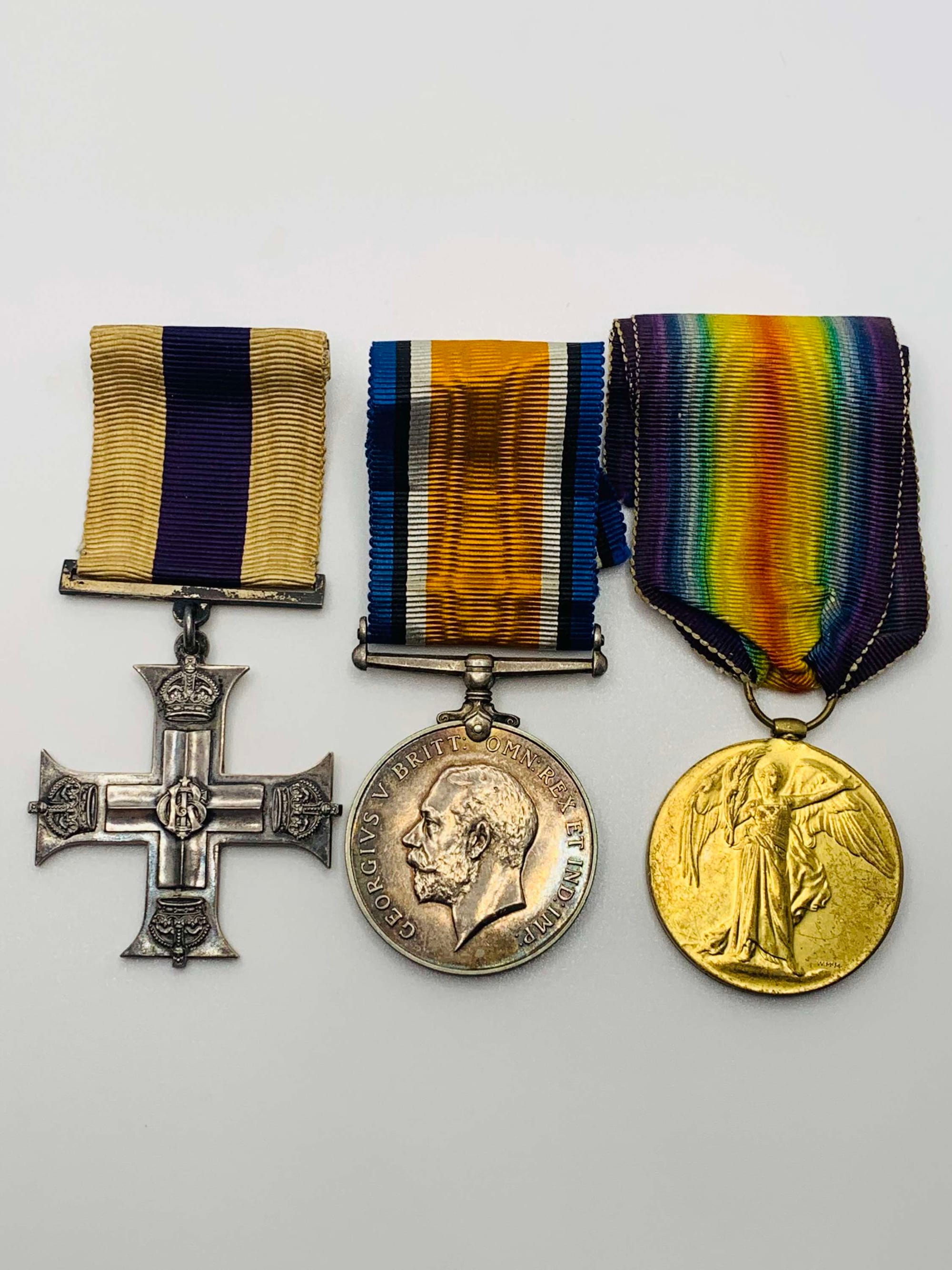 NEALE, Patrick E. Lieutenant 2KEH then transferred to 6th Battalion, Machine Gun Corps attached to 3rd Dragoon Guards. Military Cross and British War and Victory Medals, courtesy of Wessex Medals.