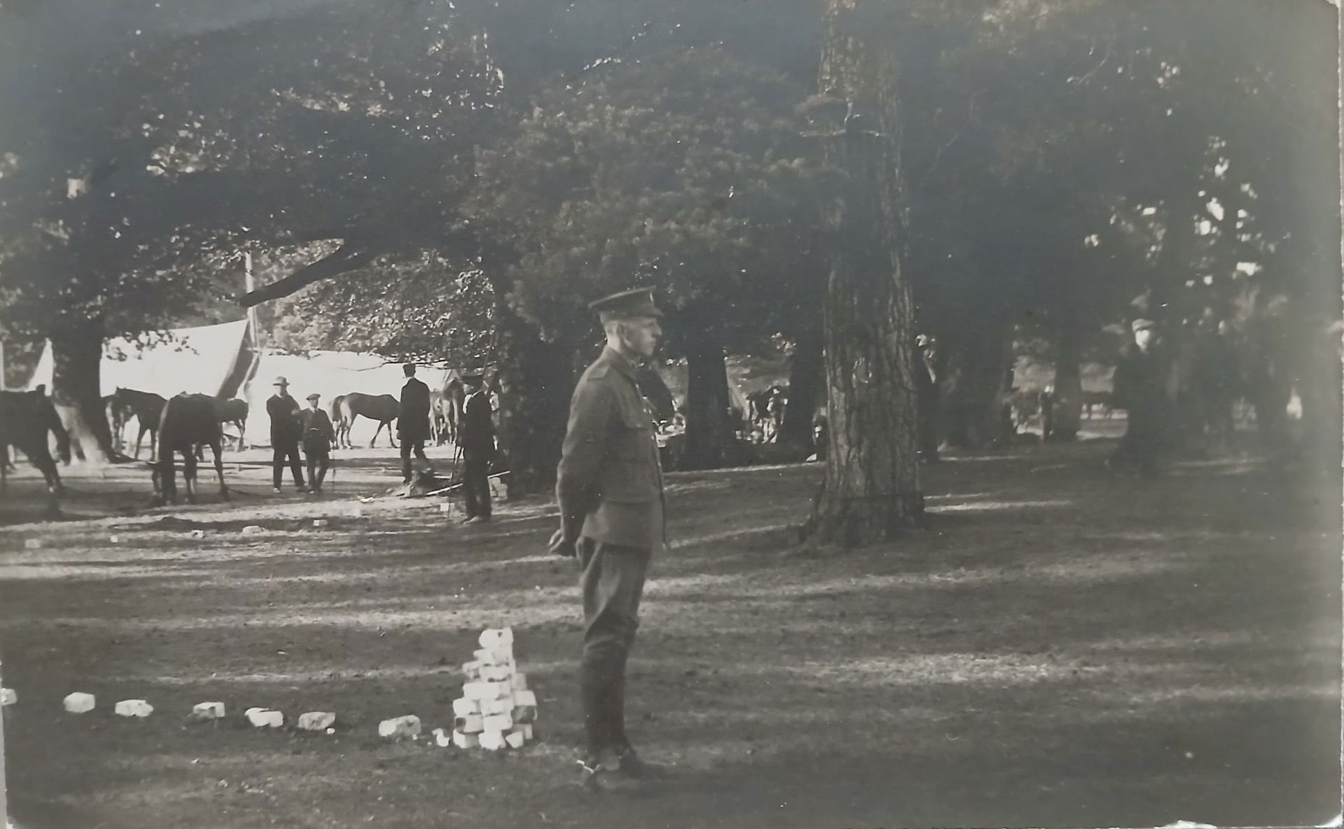 PARSON, Ted. Private 2KEH. Photograph taken at Langley Park, Slough in November 1914 when teh 2KEH were training there after formation.