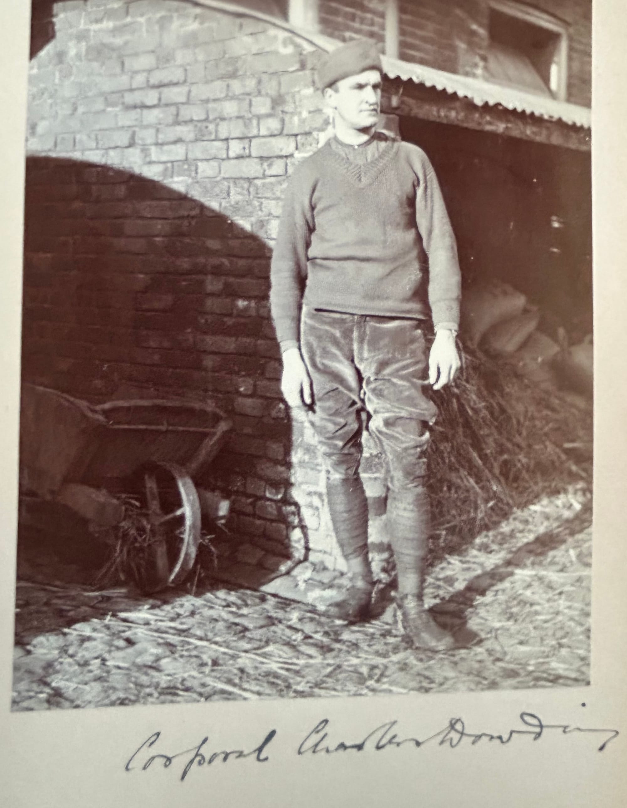 DOWLING, Chester. Corporal 2KEH. Could be Corporal Terence Patrick Dowling, 2KEH. Photograph courtesy of Joanna Bacon and now in the author's collection.