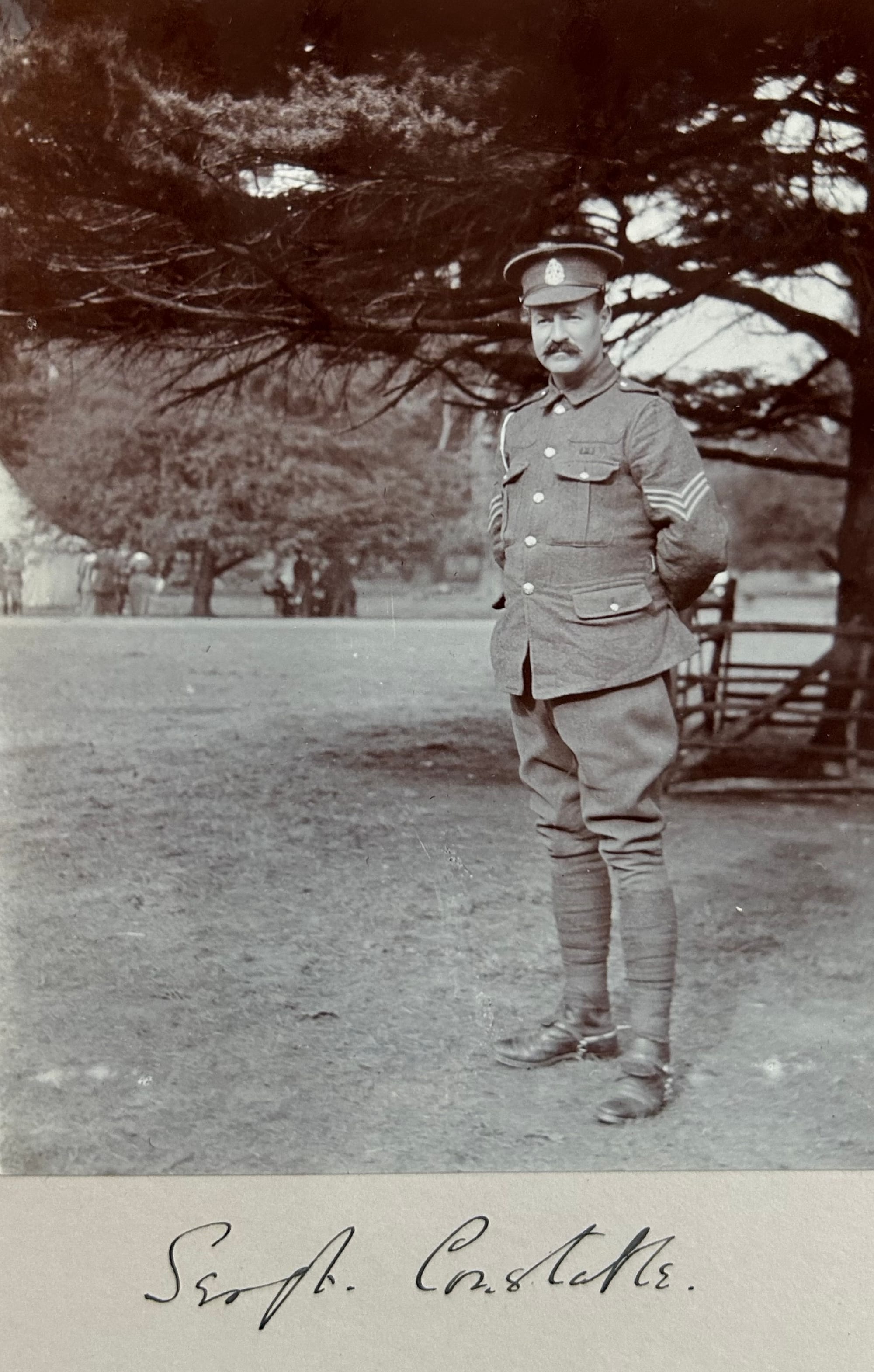 CONSTABLE, Clifford Edward. Serjeant 2KEH, at Langley Park in Oct 1914. Photograph courtesy of Joanna Bacon and now in the author;s collection.