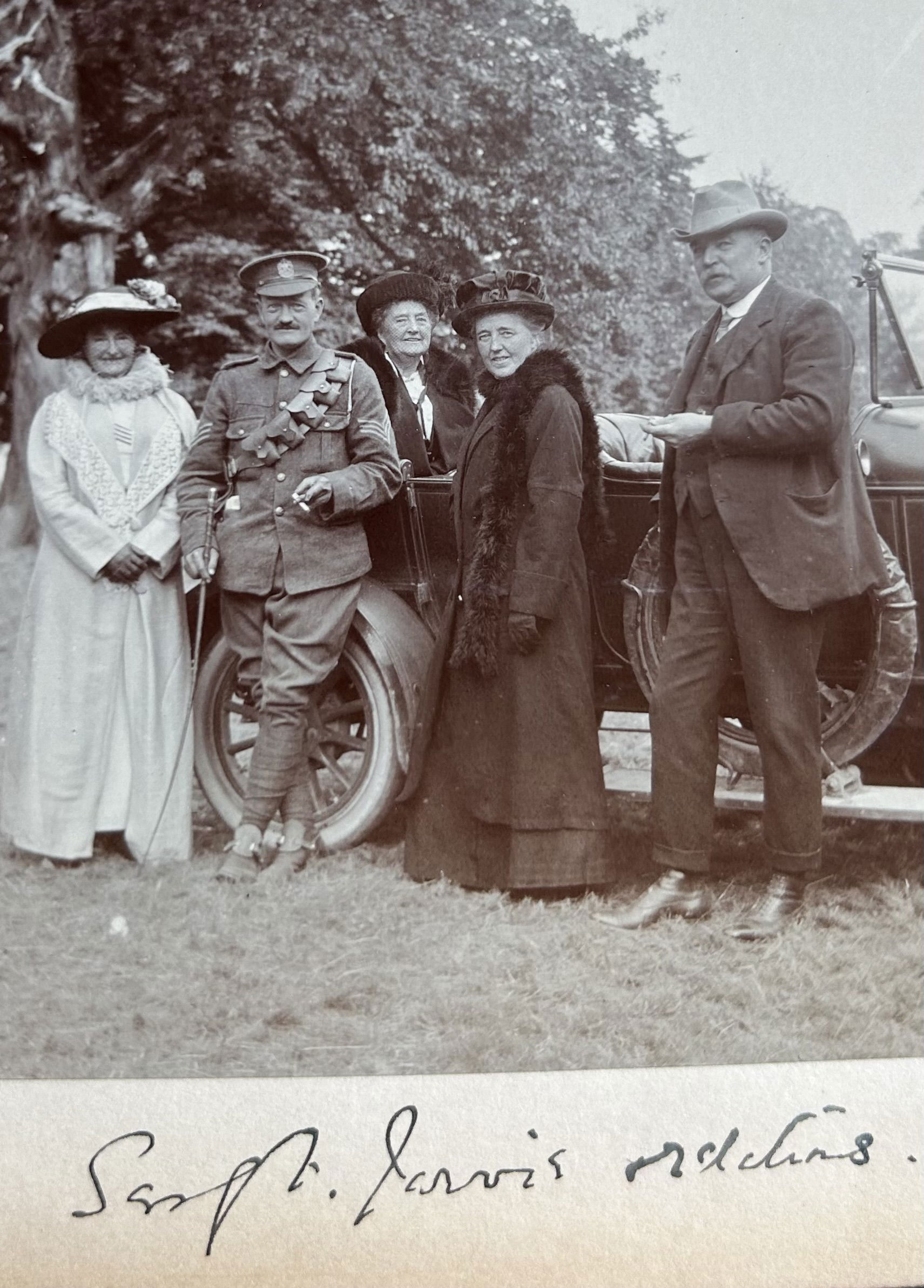 JERVIS, Ivan. 609. Serjeant 2KEH. Shown with his relatives at Langley Camp in Oct 1914, courtesy of Joanna Bacon and now in the author's collection..