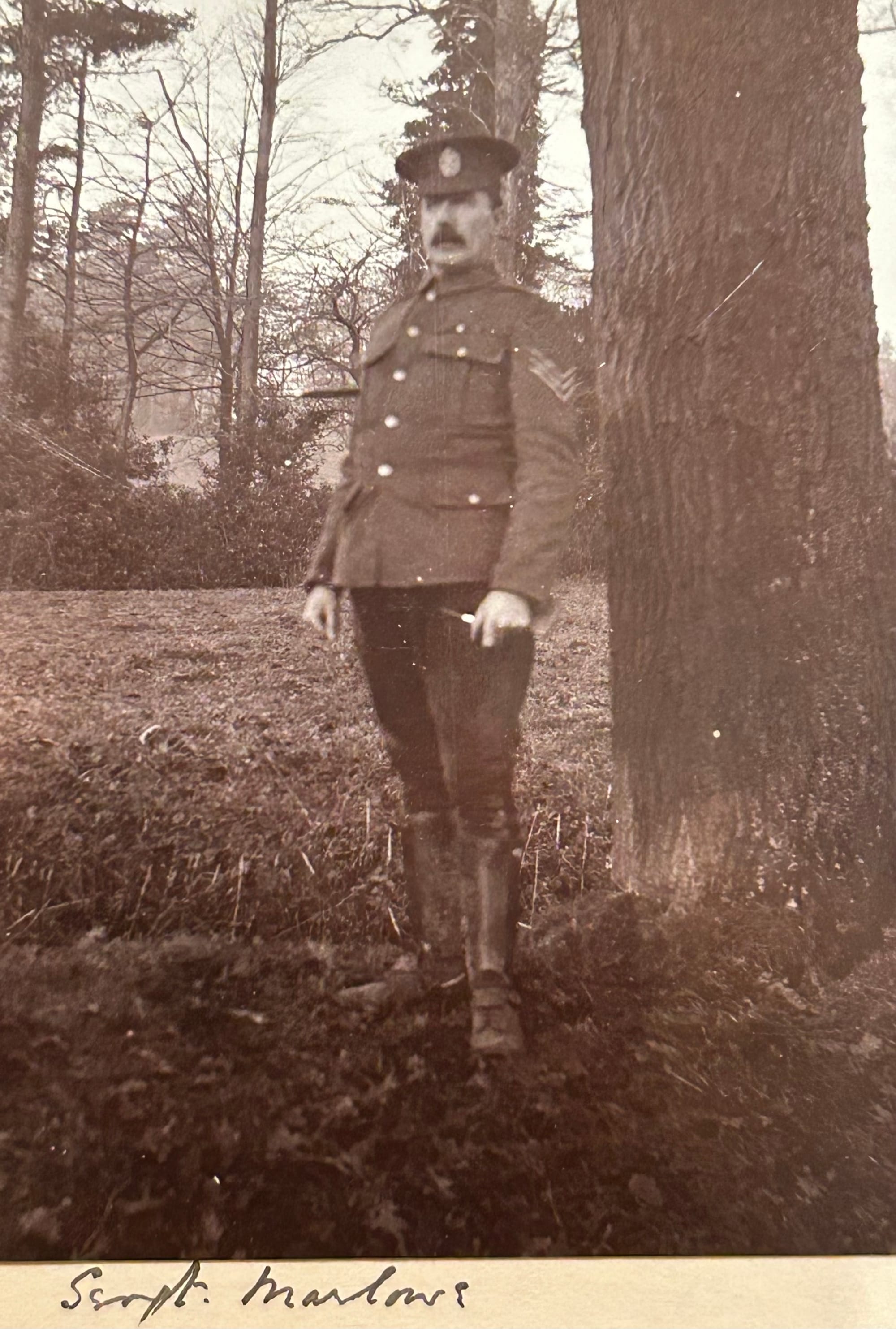 MARLOWE, John E. Serjeant 2KEH. J. J. Private 2KEH. Photograph shown of him at camp in 1915 (courtesy of Joanna Bacon and now in the author's collection).