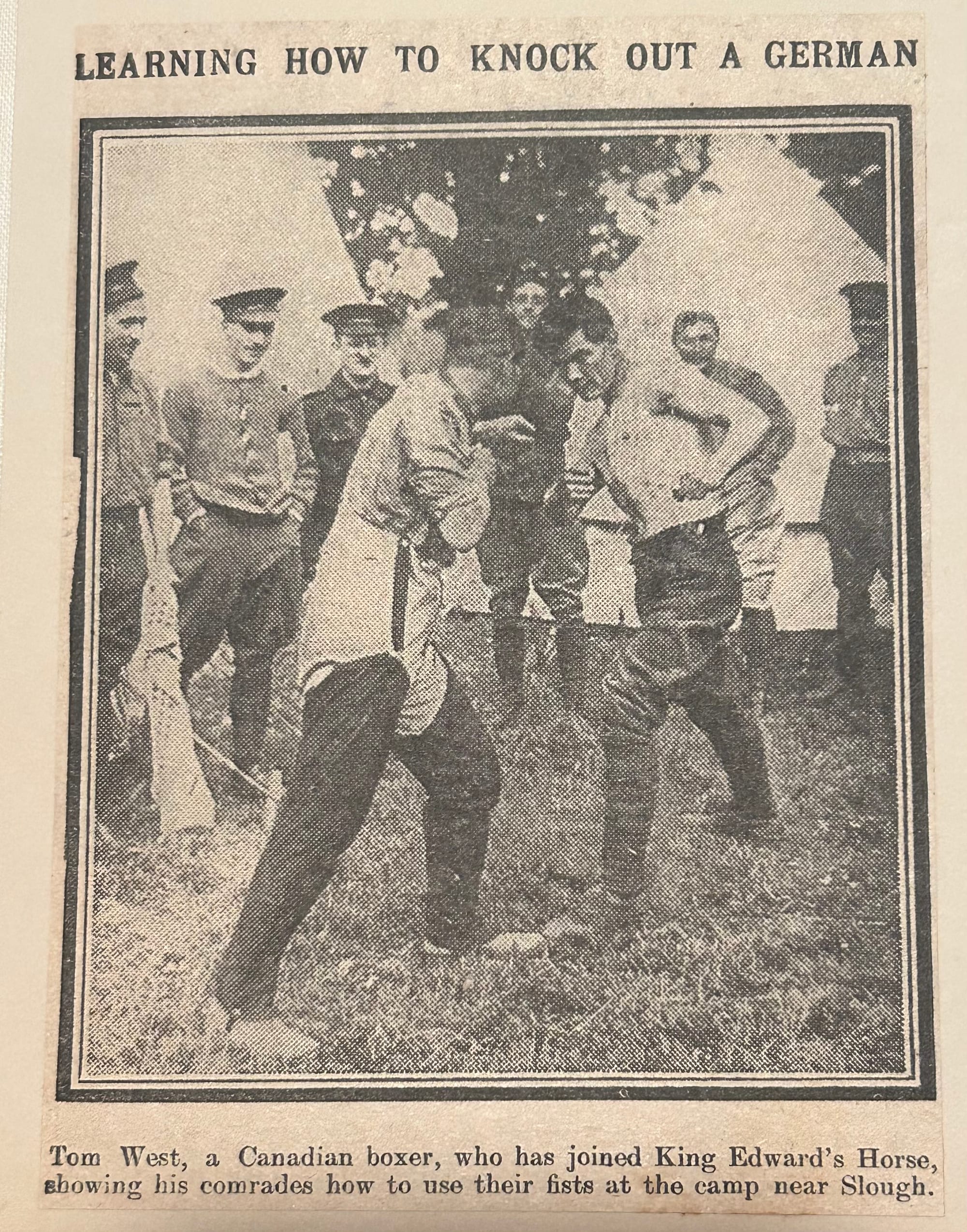 WEST, Tom. Canadian boxer. Private 2KEH. Courtesy of Jonna Bacon and now in teh author's collection.