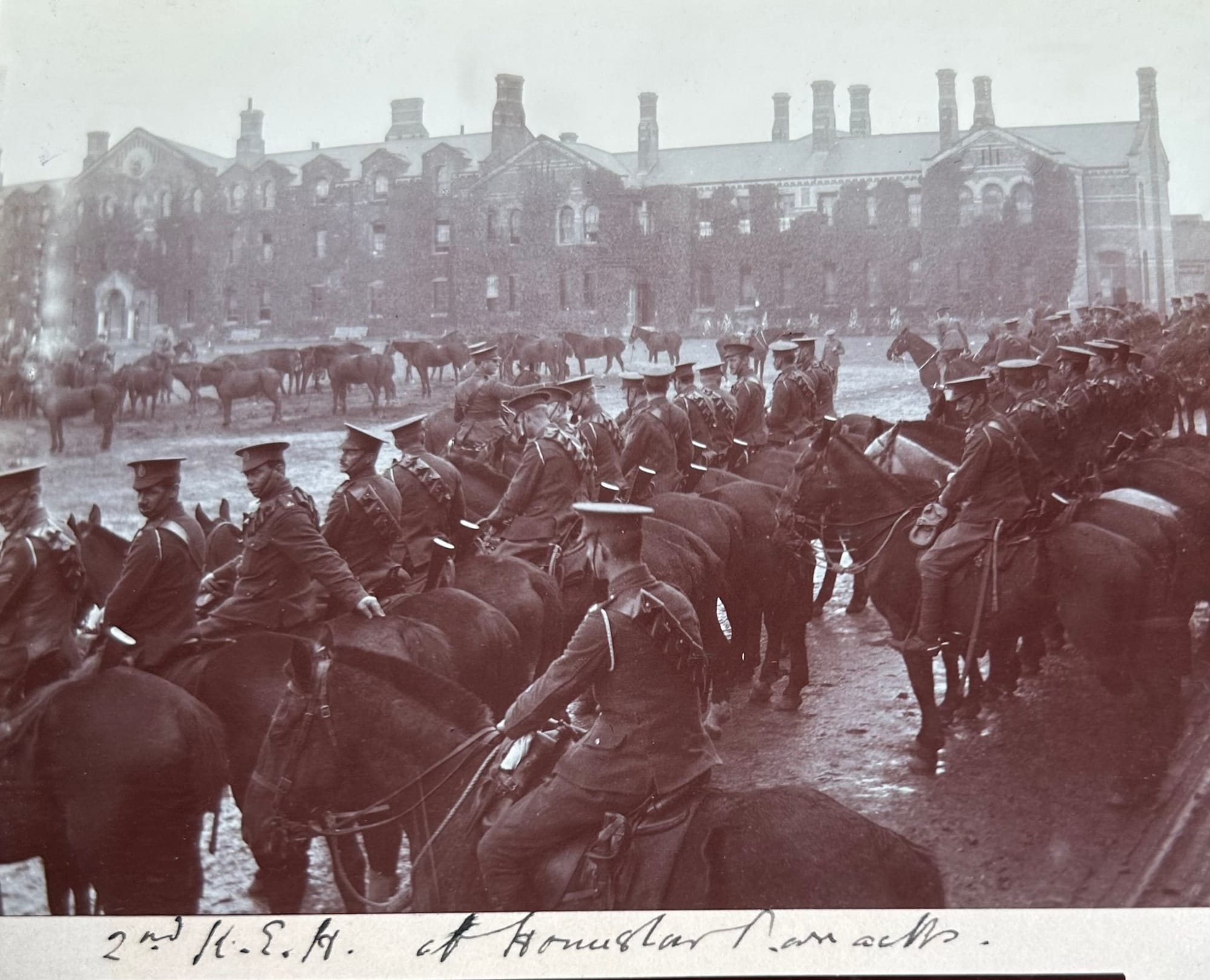 2KEH at Hounslow Barracks Jan 1915. Photograph courtesy of Joanna Bacon and now in the author's collection.