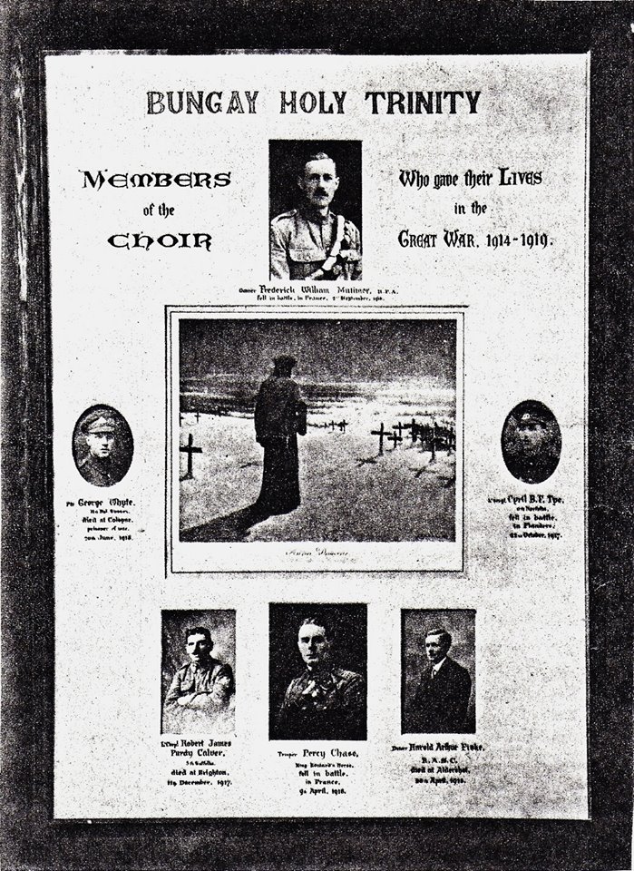 CHASE, Percy. Private. 1894. KEH. KIA at defence of Vieille Chapelle 9/04/1918. Choir memorial. Photograph courtesy of Mary Felgate (great niece).