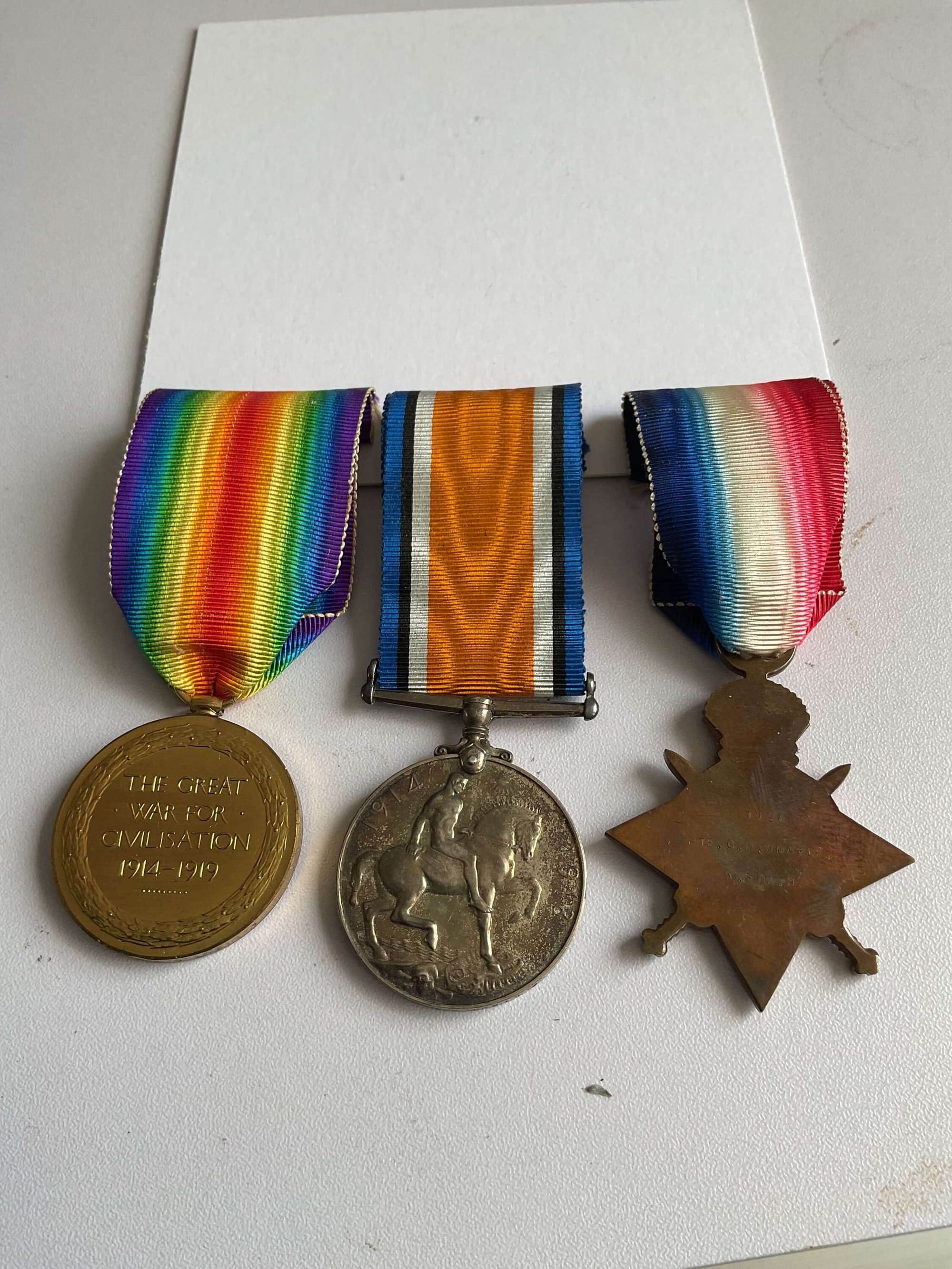 QUAYLE, Charles Malcolm. 1127. Lieutenant. 2KEH, 1914/15 Star trio medals offered for sale by Chester Medals in Mar 2026.