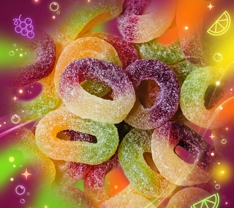 Fizzy fruit ring