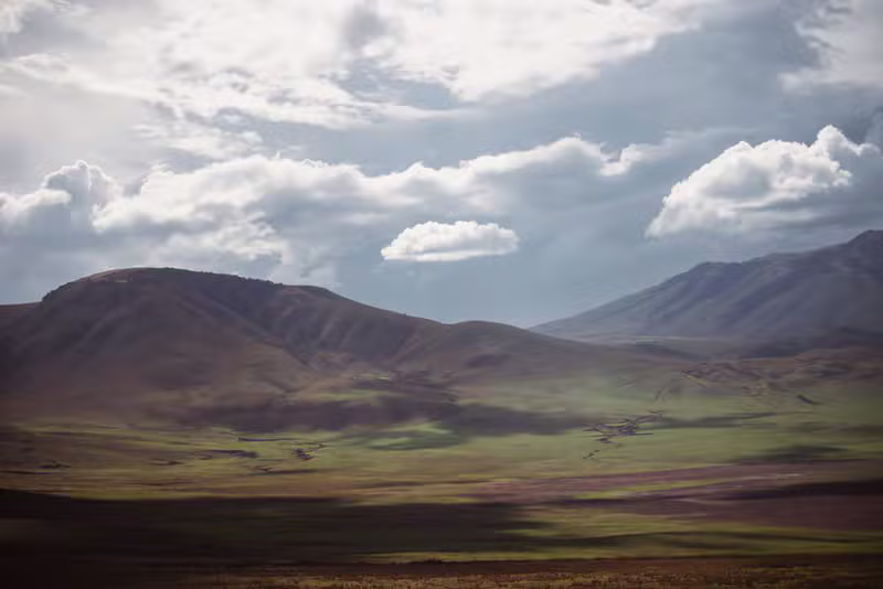 Beautiful African savanna landscape in Tanzania