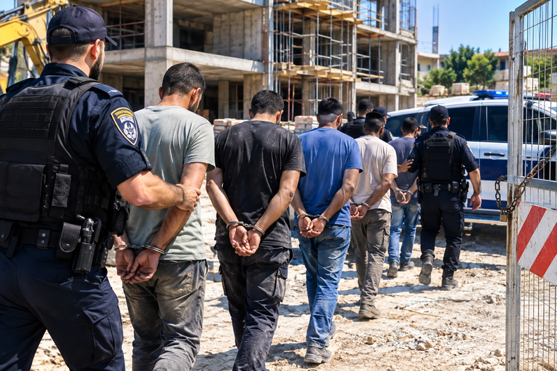 اعتقال 6 مقيمين غير قانونيين في دالية الكرمل وعسفيا وإغلاق ورشة بناء