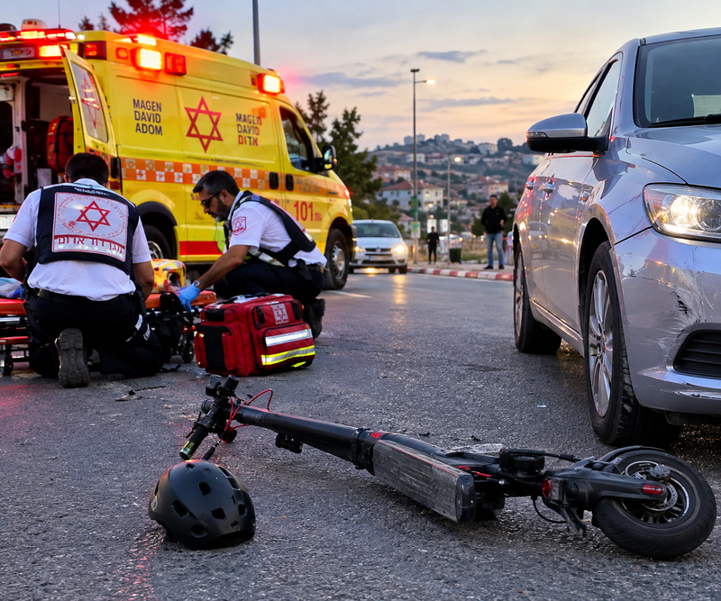  حادث طرق في دالية الكرمل: إصابة فتى بجروح متوسطة