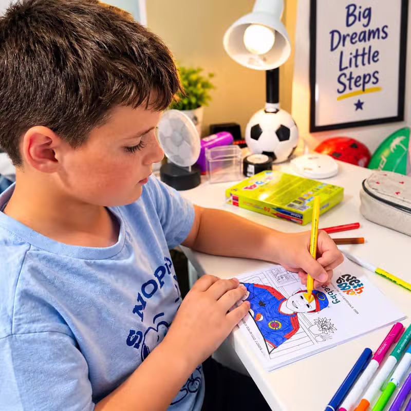 Personalised colouring book and crayons