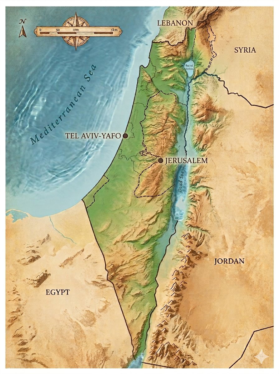 The Map of Israel: Understanding Its Size, Scale, and Unique Borders