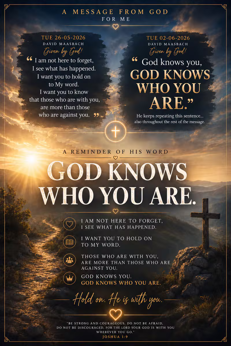 A message from God - God knows who you are