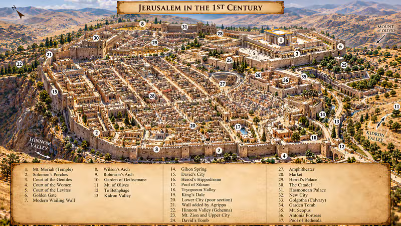 Reconstruction of Jerusalem in the first century