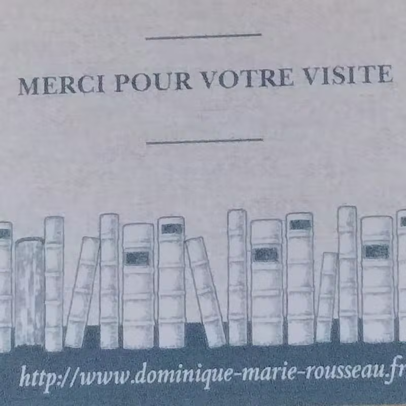 Carte de visite de l'auteur - Verso