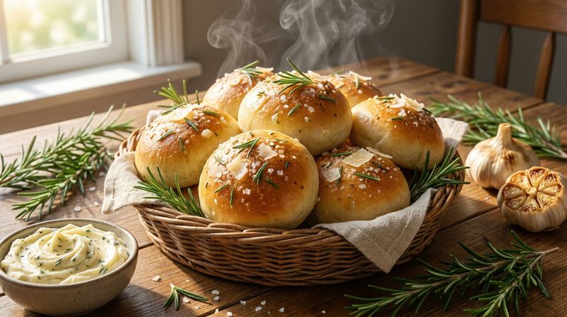 ערכת לחמניות עננים עם חמאת שום