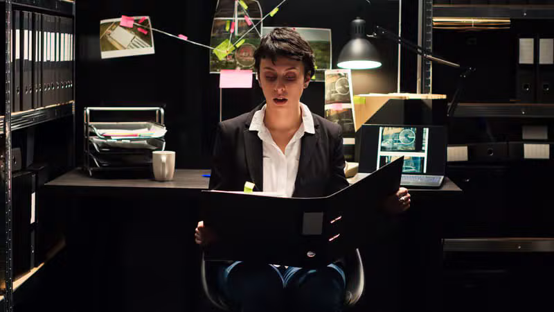 Narrator in booth