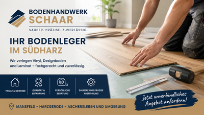 Bodenhandwerk Schaar im Südharz – Bodenleger für Mansfeld, Harzgerode und Aschersleben