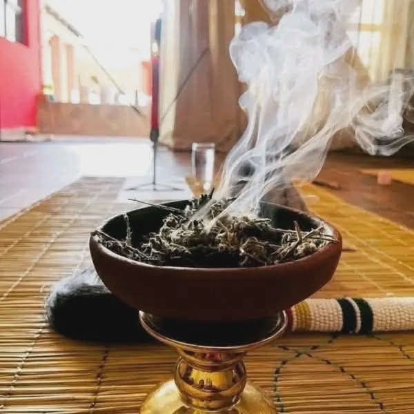 Peaceful traditional spiritual healing elements