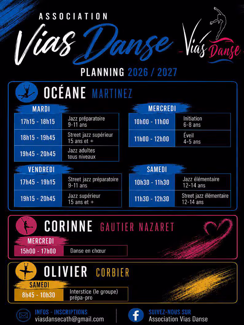Planning 2026-2027 Vias Danse